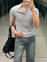 LMN Side Button Muscle Fit Short-Sleeve Knit (3 colors)