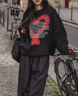 Kuro spray heart wool knitwear