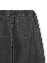 染色ウォッシュ加工パネルパンツ