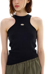 UNBALANCE SLEEVELESS TOP / BLACK