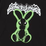 25SS NEON ALIEN RABBIT SHORT SLEEVE T-SHIRT BLACK