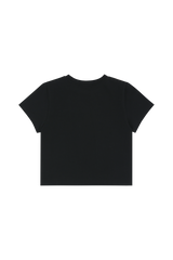 Black rock band crop t-shirts