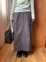 Ferns Cargo Cotton Long Skirt