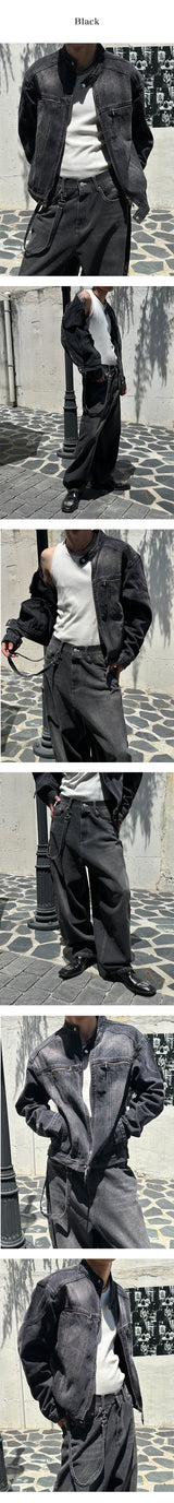 [PROMOTION] Domingo biker denim jacket (2color)