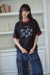26SS★ Cats Music Ringer Short Sleeve Tee