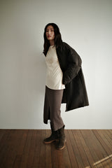 Oversized puffer coat, Dark brown
