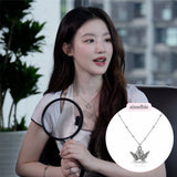 [IDLE Shuhua Necklace] プチエンジェルカラーボーンネックレス- シルバーカラー