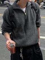 Mer Highneck Half Zip-up