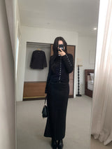 Annie Slim Button Long Sleeve Cardigan