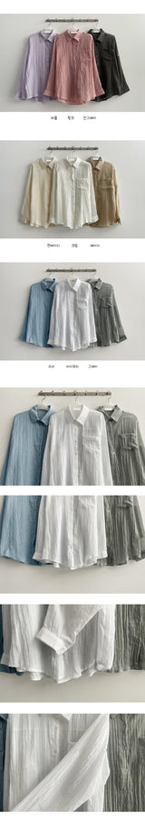 Roa Basic Linen Gauze Summer Shirt