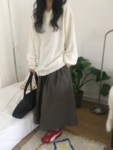 Vintage check long skirt