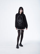 JACQUARD LEATHER COLLAR SHIRTS [BLACK]