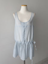 Somi See-through Frill Sleeveless Blouse