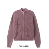 Belleun Line Dyeing Washing Knit Zip Up