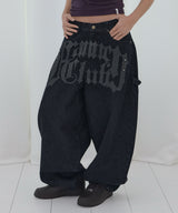 TOOTH JAM WIDE DENIM PANTS (BLACK) F26QD150