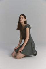 Rose Flare Dress Charcoal