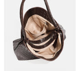Magnetic Woven Check Tote Bag