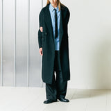 wool blended maximal double coat black