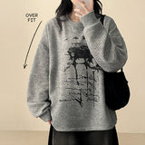 Shio String Ribbed Knit Sweatshirt