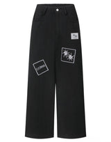 NIFF PATCHWORK COTTON PANTS UNISEX