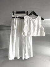 Cloud Nylon Belted Skirt