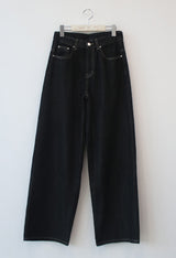 indigo wide pants
