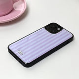 ストライプエポキシバンパーケース (Purple)