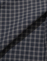 CHECKERED DOUBLE BLOUSE(NAVY)