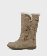 Mist 0035. Toggle Button Fur Boots - 2colors