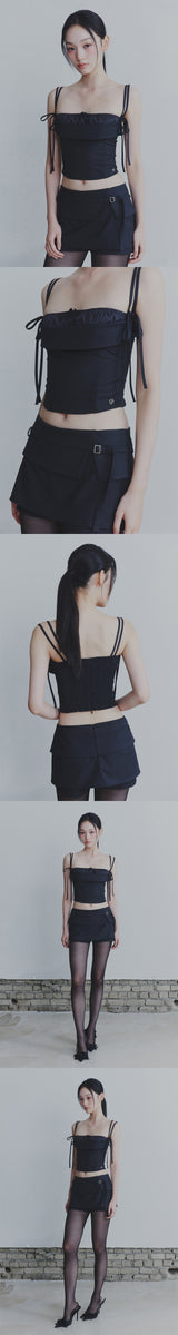 HEART RIBBON TOP charcoal