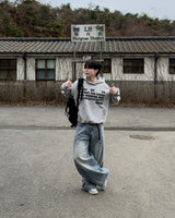 Stay Lettering Cropped Hoodie