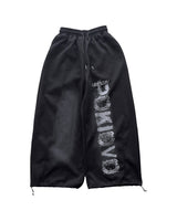 Poki Big Wide Lettering Sweat Pants