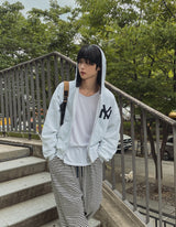 NY Applique Crop Hood Zip-Up