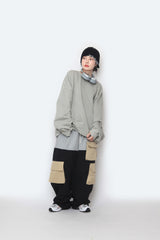 Sweat Coloring String Cargo Pants