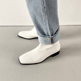 White chelsea boots