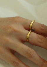 K RING (MATT-18K GOLD PLATING)