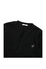 シグネチャーロゴワッフル長袖Tシャツ (ブラック)