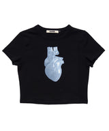 Heart Short Sleeve Tee Black