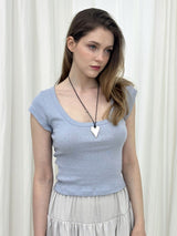 HEART SUEDE NECKLACE / BLACK