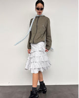 PEONY SKIRT IN W/MELANGE