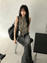 Check halter top (2 colors)