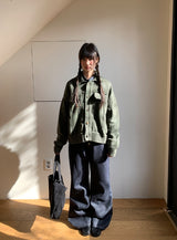 [unisex] ディルカリウォッシングカラーニットジャケットカーディガン