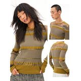 Crewneck panelled versatile base layer sweater