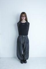 3Dpixel print denim(black)