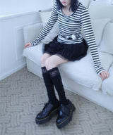 レースニーハイソックス (3color)