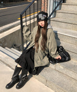 Mix Patch Button Beanie