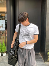 [Shoulder +3cm] Vintage Plain リンガー半袖Tシャツ