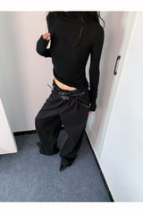 Soft Layered Turtleneck Long Sleeve T-shirt