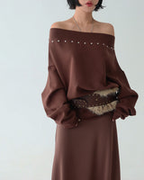 a mink fur ethnic wide belt