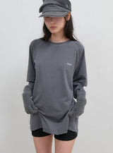 Mesh Band Puff Sleeve / Charcoal